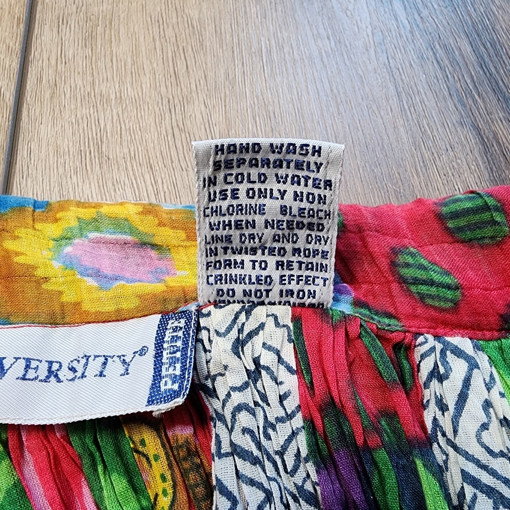 Euc Diversity Petites Patchwork Style Cotton Draw… - image 7